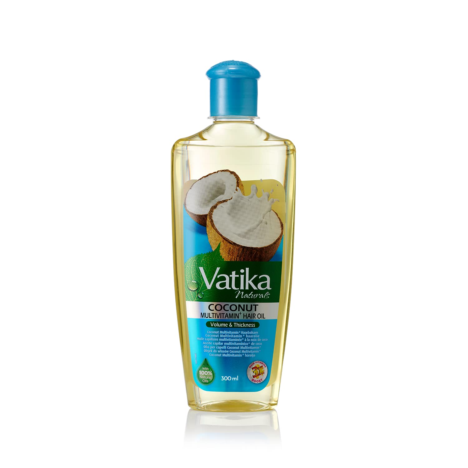 Vatika Naturals Coconut Enriched Hair Oil 100% Natural Oils Unique Formulation For thick, Voluminous Hair 200 ml (Pack of 1)