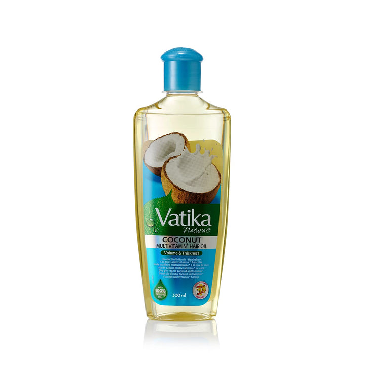 Vatika Naturals Coconut Enriched Hair Oil 100% Natural Oils Unique Formulation For thick, Voluminous Hair 200 ml (Pack of 1) Halalzen