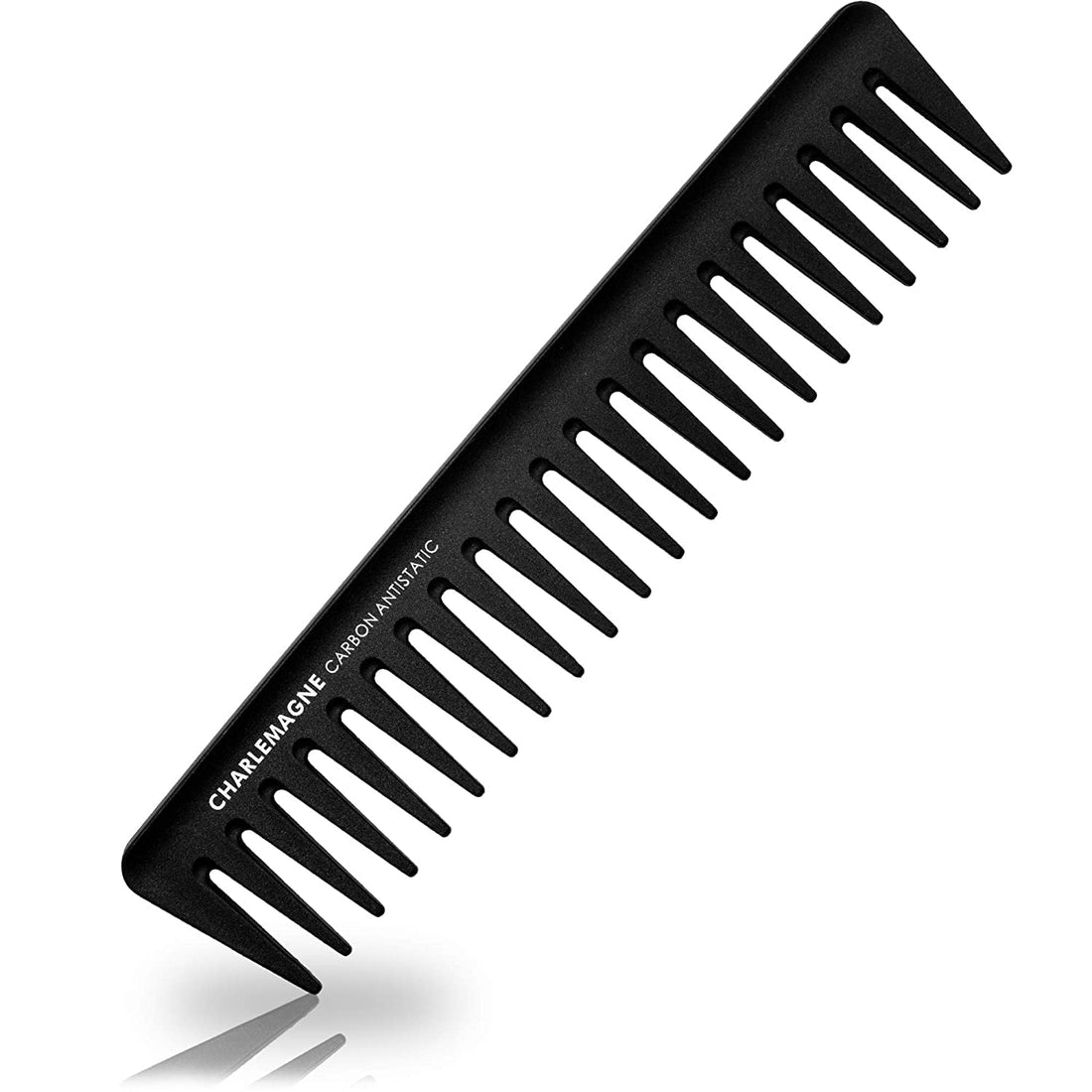 Charlemagne Carbon Fibre Hair Comb - Fine Tooth Mens Comb, 1 Pack - Carbon Cutting & Styling Tool for Men - Antistatic Grooming for Hair & Beard - Curl Detangling Tool for Mens Thick & Fine Locks Halalzen