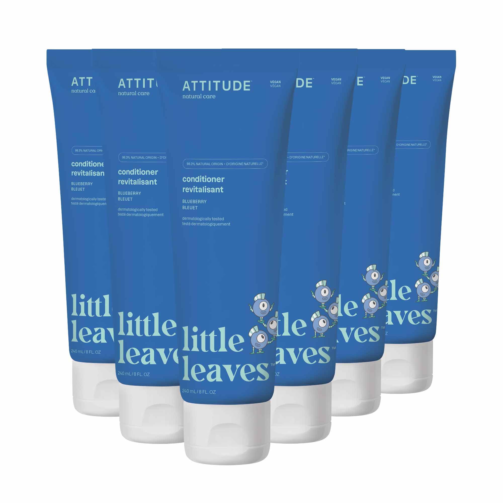 ATTITUDE Natural Conditioner for Kids, Hypoallergenic, Vegan, Plant- and Mineral-Based, Vegan and Cruelty-free, Vanilla and Pear, 8 Fl Oz (11115) Halalzen