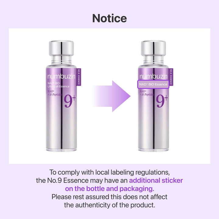 numbuzin No.9 Anti-Aging Essence with NAD+ & Peptides | Firming Serum for Wrinkles & Fine Lines | For Smoother, Radiant Skin | Serum | Korean Skincare | 50 ml (1.69 fl. oz.)