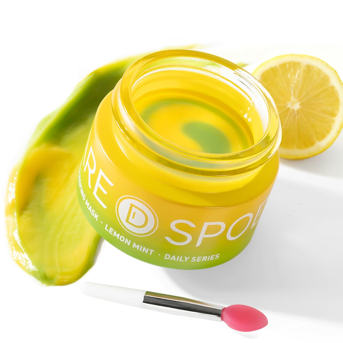 SPODARE Lemon Lip Mask, Hydrating Overnight Lip Sleeping Mask, Lip Moisturizer for Dry Cracked Lips Care, Dual-Color Lips Balm for Nourishing and Softening Lips, Minimizes Fine Lines - 12g Halalzen