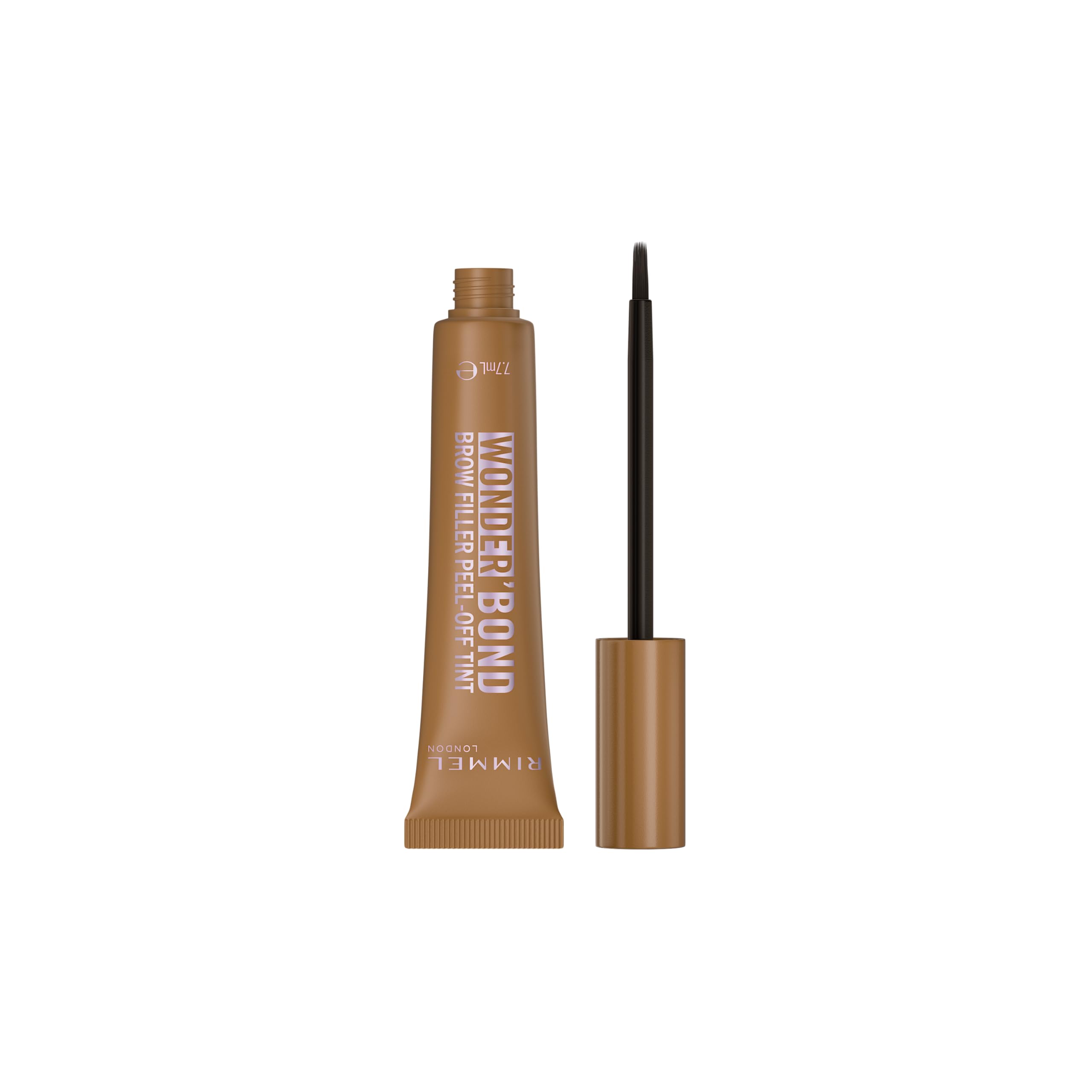 Rimmel Wonder’Bond Brow Filler Peel‑Off Tint, Medium Brown, Semi‑Permanent Brow Tint with Biotin for Fuller, Thicker Brows, Waterproof & Transfer‑Proof, 2‑in‑1 Tint & Brow Mask, Vegan, 7.7ml