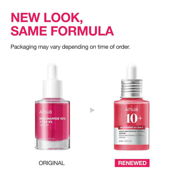 Anua Niacinamide 10 + TXA 4 Serum, Dark Spot Care, Hyaluronic Acid, Tranexamic Acid, Lightweight & Hydrating All-in-One Daily Facial Serum for Glass Skin, Korean Skincare, 1.01 fl.oz Halalzen