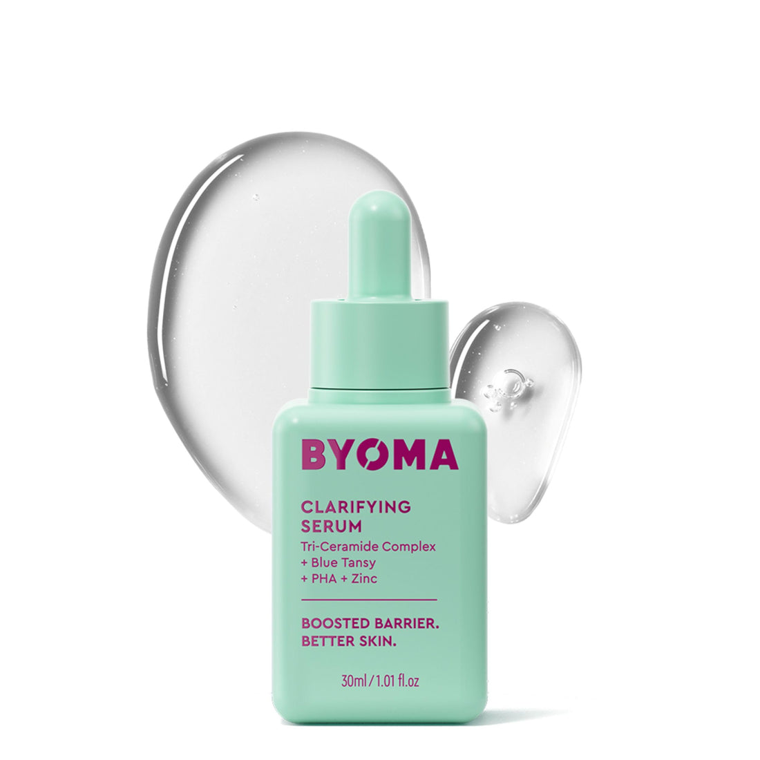 BYOMA Clarifying Serum (30ml) Barrier Repair Facial Serum for Acne Prone Skin, with Ceramides, Blue Tansy, PHA and Zinc for a Balanced and Healthy Skin
