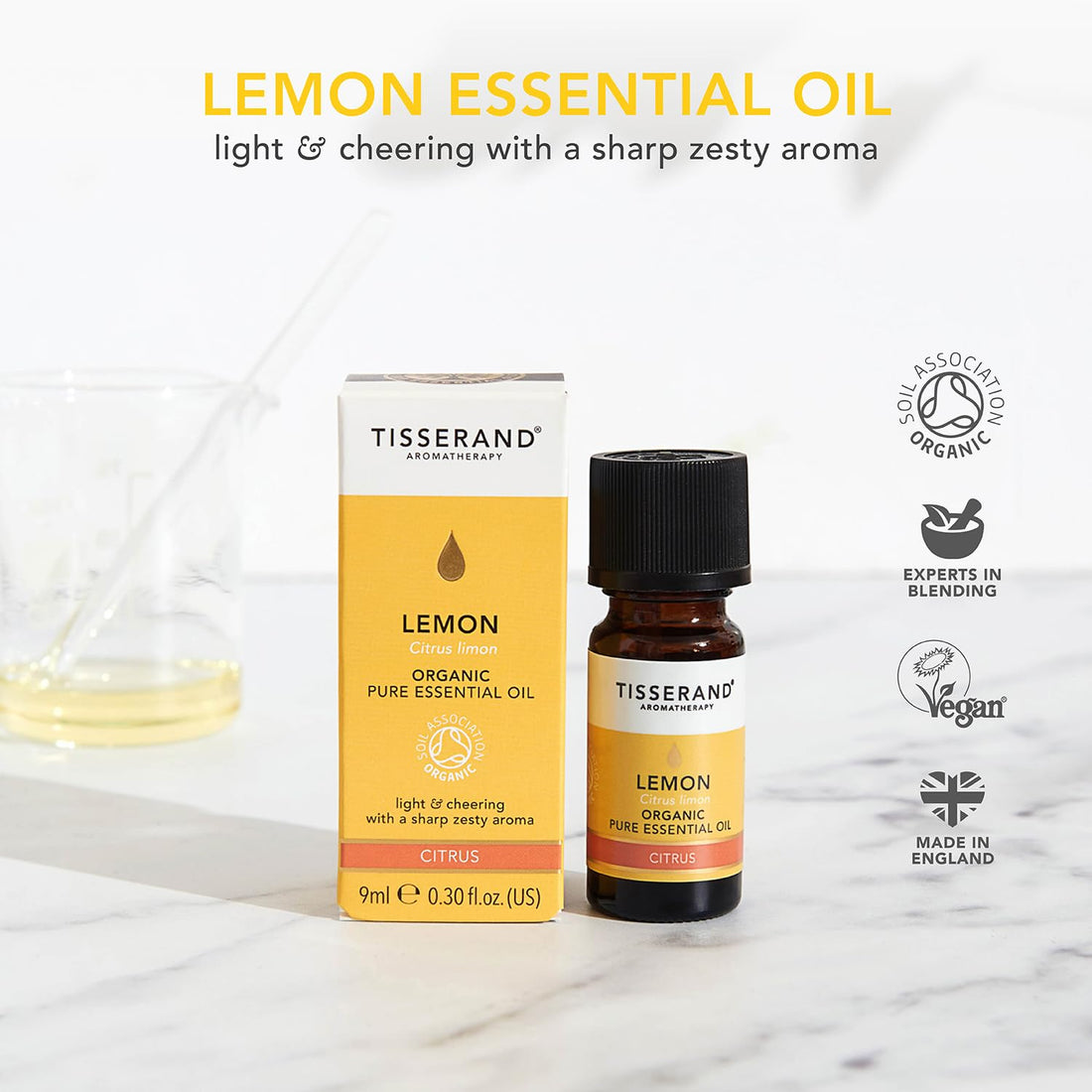 Tisserand Aromatherapy,Lavender - Organic Essential Oil,Massage Oil, Aromatherapy Oil, Skin Oil, Oil for Diffuser,100% Pure Essential Oil - 9ml