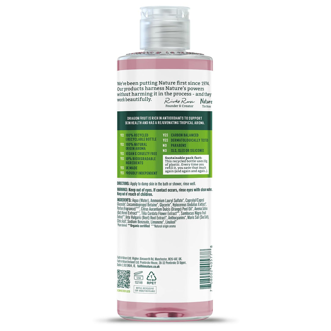 Faith In Nature Natural Aloe Vera Body Wash, Soothing Shower Gel, Vegan and Cruelty Free, No SLS or Parabens, 400 ml