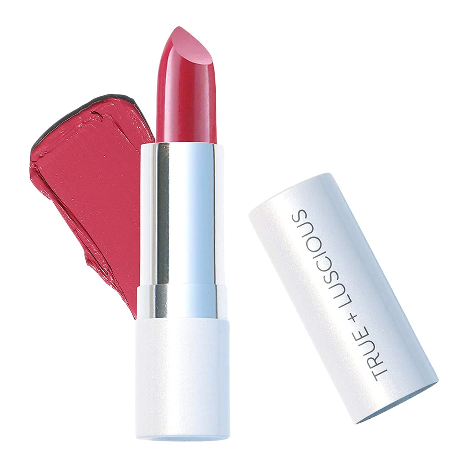 True + Luscious Super Moisture Lipstick | Sheer Cream Lip Color for Lasting Hydration | Hyaluronic Acid Konjac Root Powder | Vegan Cruelty-Free Gluten-Free Flatters All Skin Tones | Pink Sugar