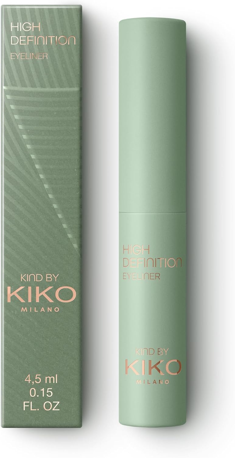 KIKO Milano Kind by KIKO High Definition Eyeliner 01, Long-Lasting Liquid Eyeliner Halalzen