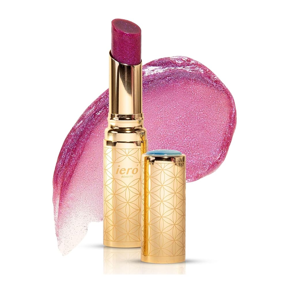 ieró Beauty Luminous pH Lip Balm, Moisturizing Vegan Tinted Lip Balm, 3-in-1 Soothing Lip Serum + Plumping Balm + pH Reactive Tint, Shea Butter & Vitamin E, Made in Italy - 0.088oz