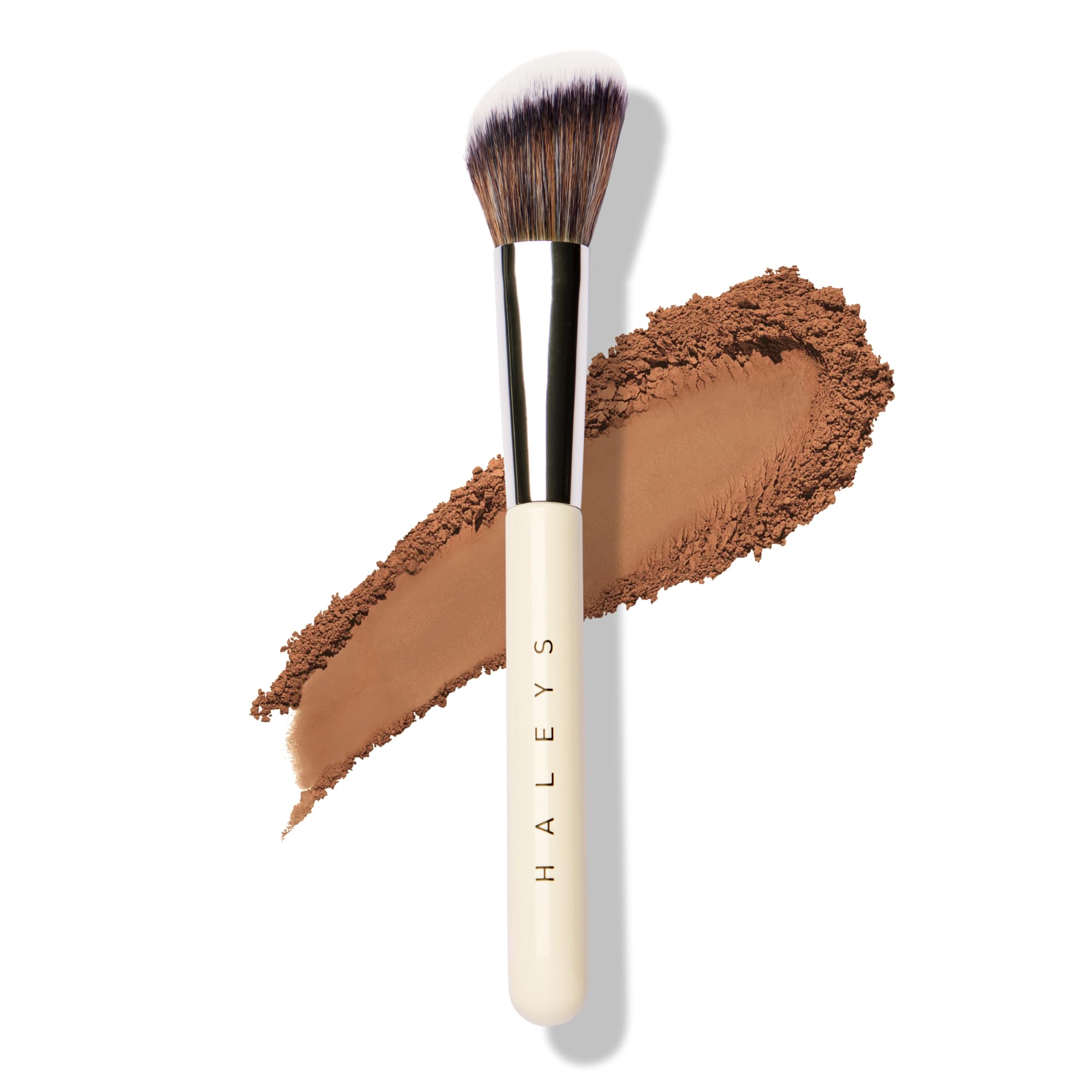 Haleys Beauty Kabuki Foundation Brush For Applying Powder, Foundation, Bronzer, Blush, and Mineral Make up, Soft Bristles, Seamless Blending, Makeup Brushes Essential, Vegan & Cruelty Free