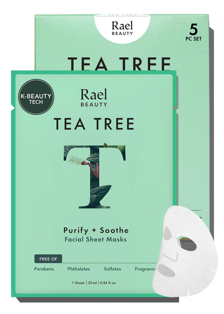 Rael Beauty Collagen + PDRN Face Masks - Korean Skincare for Glass Skin, Smoothing, Salmon PDRN & Hydrolyzed Collagen & Hyaluronic Acid, Anti-Slip Grip, Fragrance & PEGs & Cruelty Free (4 Sheets) Halalzen