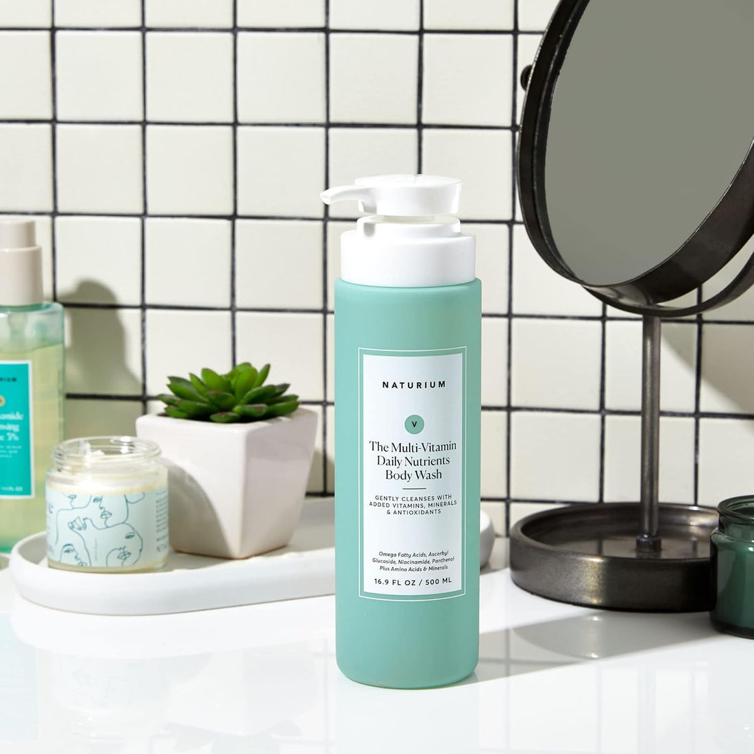 Naturium The Smoother Glycolic Acid Exfoliating Body Wash, Soft & Smoothing Cleanser | 16.9 FL OZ / 500 ML