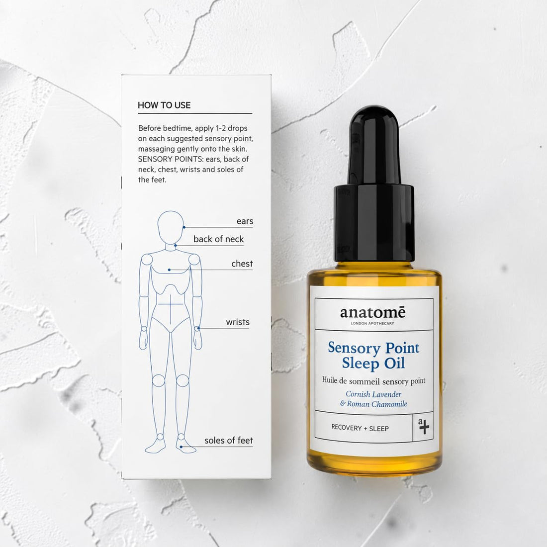 anatomē Sensory Point15ml | 100% Natural Essential Oils Blend to Help Quiet the Mind Before Bed | Ideal for Those Who Cannot Fall Asleep (Cornish Lavender)