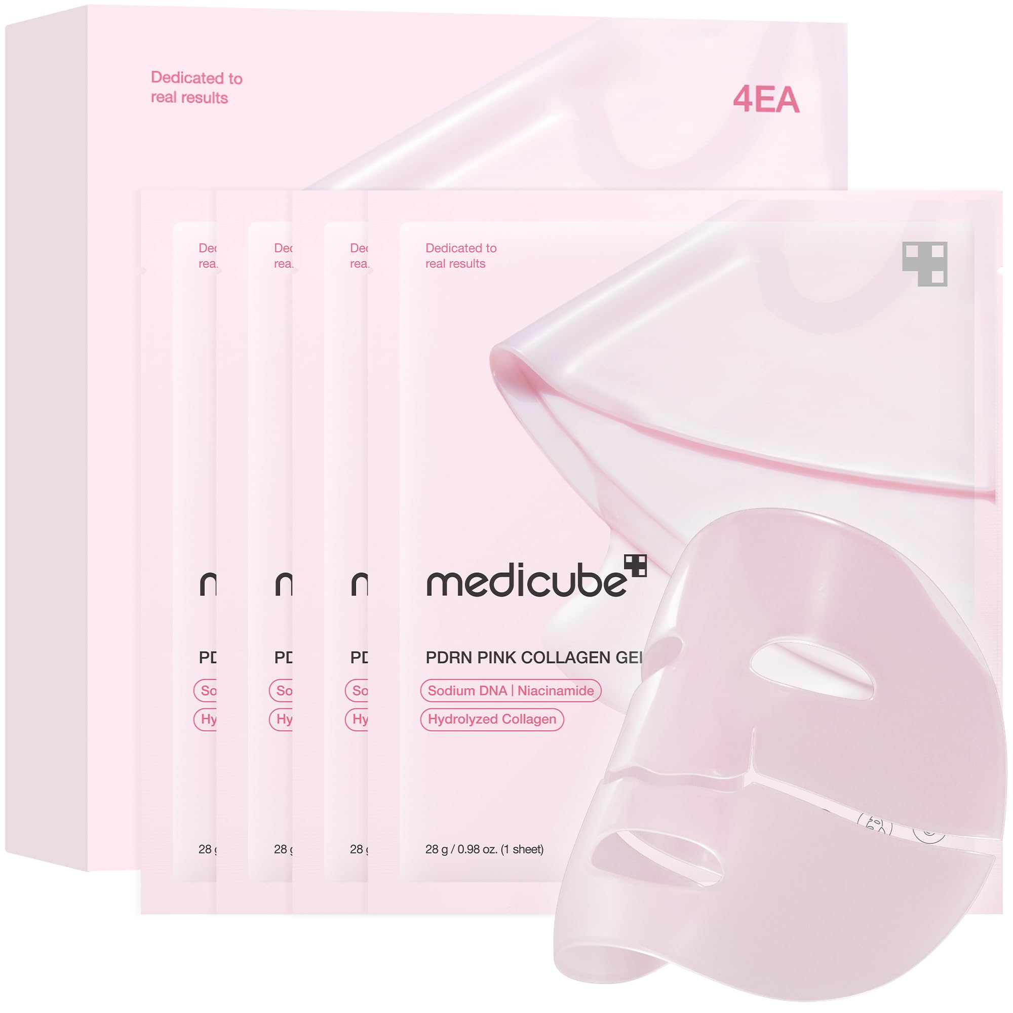 medicube Jelly Gel Mask with Brightening Kojic Acid Turmeric | Overnight Face Mask for Glass Glow Skin | Elasticity, Hydrating, Firming and Radiance Boosting | Korean Skincare, 28g x 4ea Halalzen