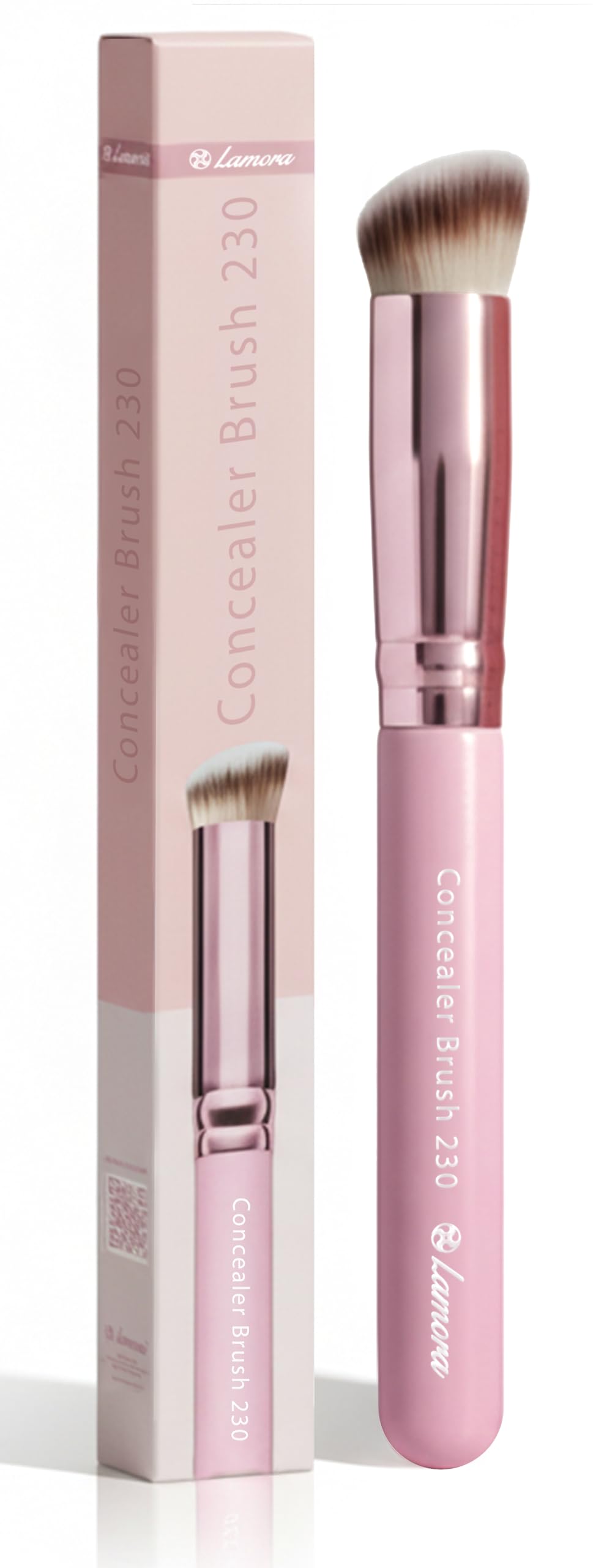 LAMORA Concealer Makeup Brush Under Eye - Angled Flat Top Kabuki Nose Contour Brush - Ideal for Concealing Blending Setting Buffing with Powder Liquid Cream Cosmetic - Small Makeup Foundation Brush Halalzen