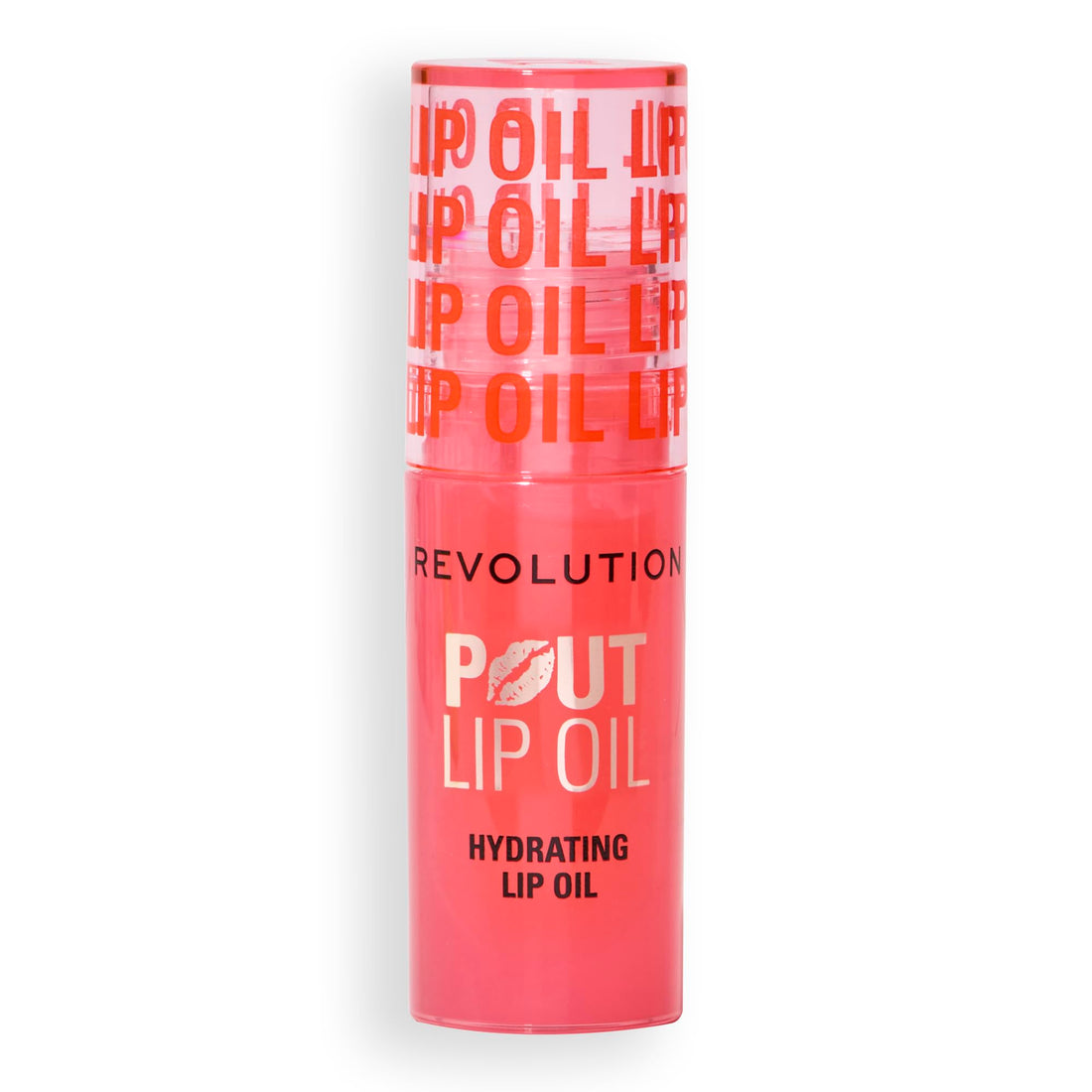 Revolution, Pout Lip Oil, Nourishing Tinted Lip Oil, High Shine, Non-Sticky Finish, Vegan & Cruelty-Free, Glam Pink Shimmer, 4ml