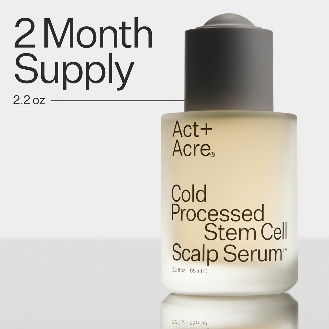 Act+ Acre Cold Processed Stem Cell Scalp Serum | For Thicker, Fuller Looking Hair | Apple Stem Cells, Bamboo Extract, Aloe Vera | Strengthen, Hydrate, Reduce Shedding | Vegan, Color Safe | 2.2 Fl Oz
