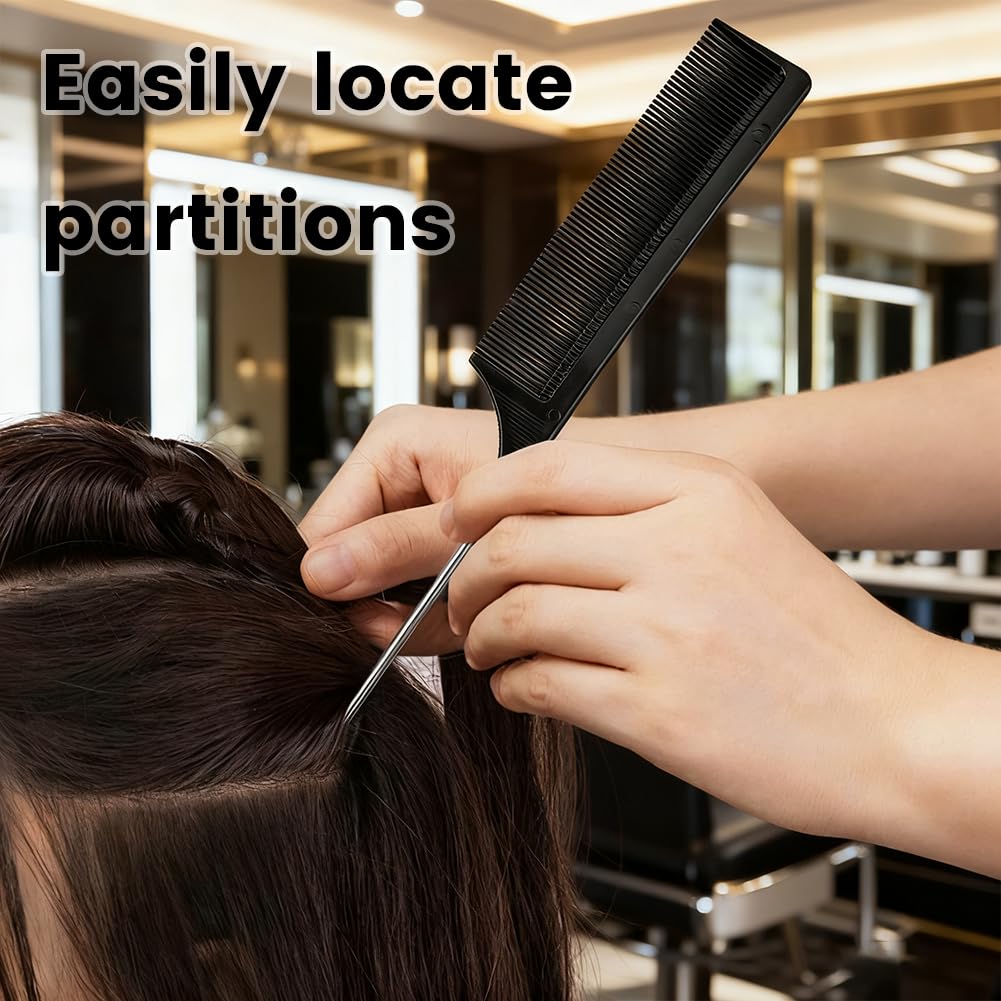 5 Pcs Slick Brush Set, Plastic Bristle Hair Brush and Teasing Comb and Topsy Tail Hair Tool, Rat Tail Comb Double Sided Edge Brushes for Hairs Slicking, Brushing, Combing and Styling(COLOR:Pink) Halalzen