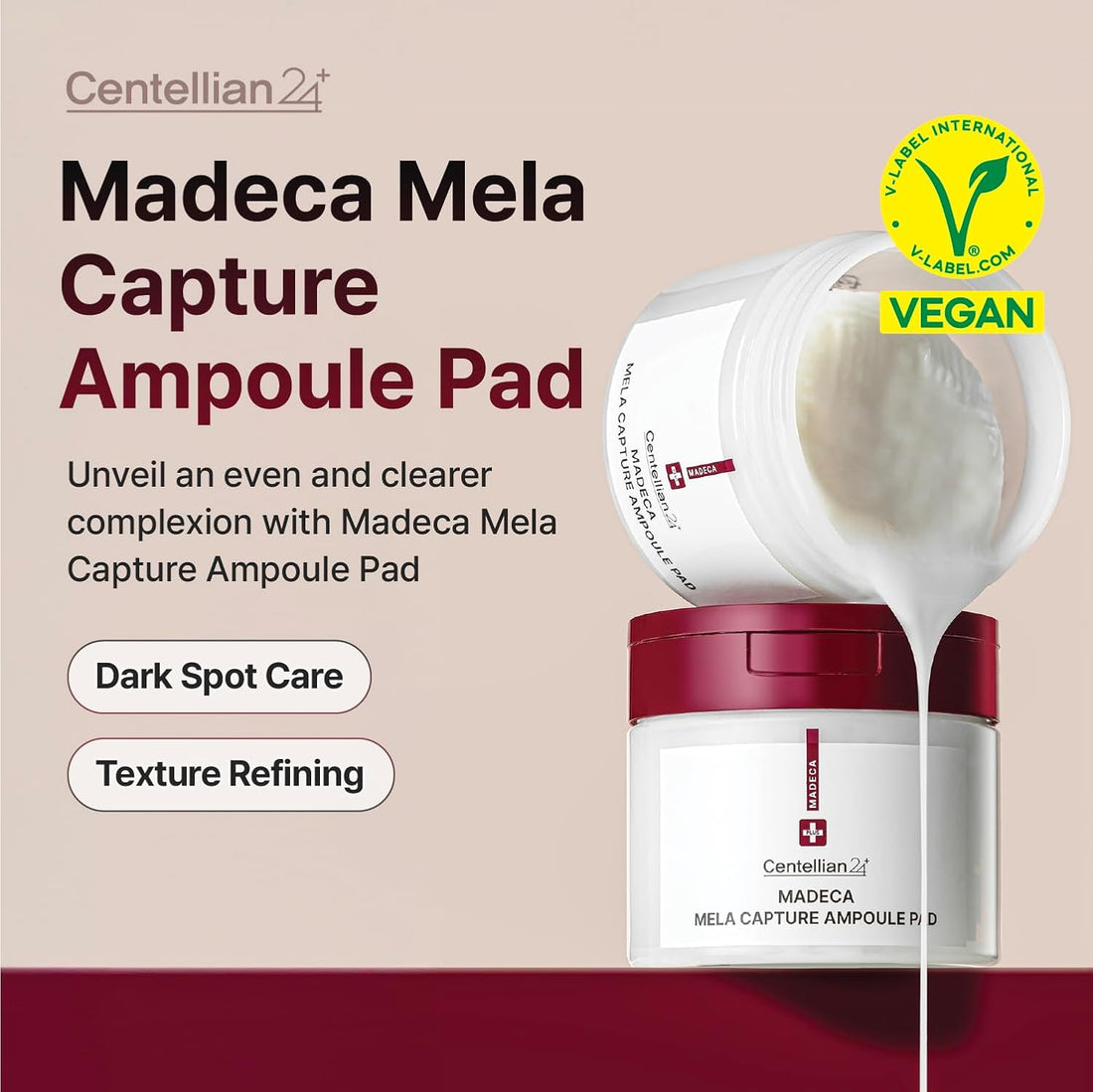 CENTELLIAN 24 Madeca Mela Capture Ampoule Pad (Evening, 5.58fl oz / 60 pcs) - Highly Concentrated Ampoule Pads for Tone Correcting, Vegan, Korean Skin Care. Niacinamide, TECA, Madecassic Acid.