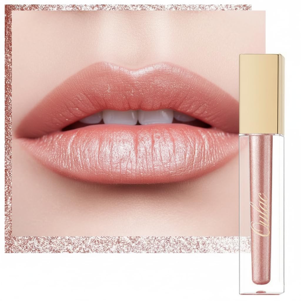 Oulac Metallic Diamond Shine Liquid Lip Gloss - Glitter Glossy for Lip & Eye, Long Lasting 24H + & Waterproof, Lightweight Lip Stain, 3D Metallic Finish, No Transfer, Vegan, 4.5ml,MD05 Loose Control Halalzen