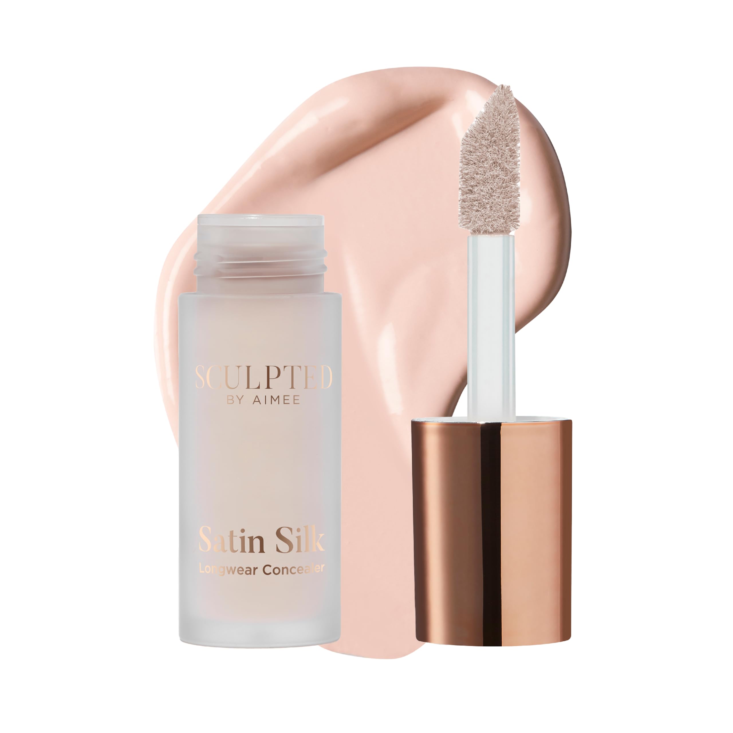 Satin Silk Longwear Concealer - Lightweight, Hydrating & Long-Lasting Concealer from Sculpted by Aimee for Dark Circles, Blemishes and Pigmentation (Ivory 2.0) Halalzen