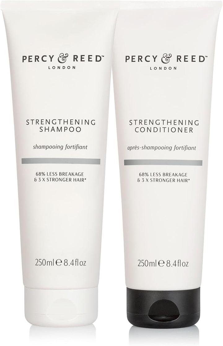 Percy & Reed Shampoo & Conditioner 2 x 250ml, Hair Growth Shampoo and Conditioner, Reduces Breakage, Builds Strength, Adds Thickness, Moisturises Dry Damaged Hair, Give Me Strength Collection