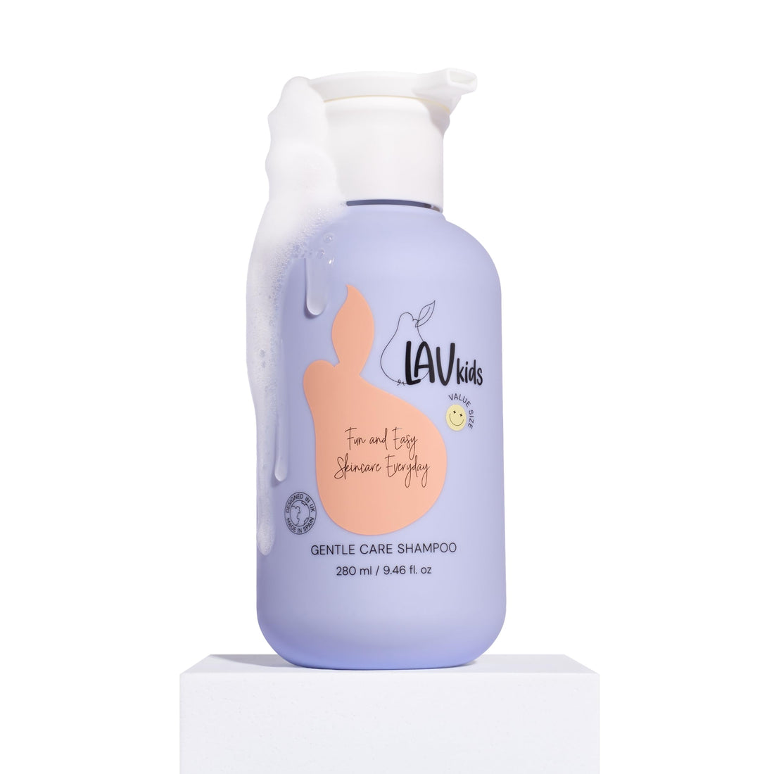 Lav Kids Natural Hair Care Bundle for Daily Use, Algae Extract and Moisturizing (Shampoo + Conditioner)