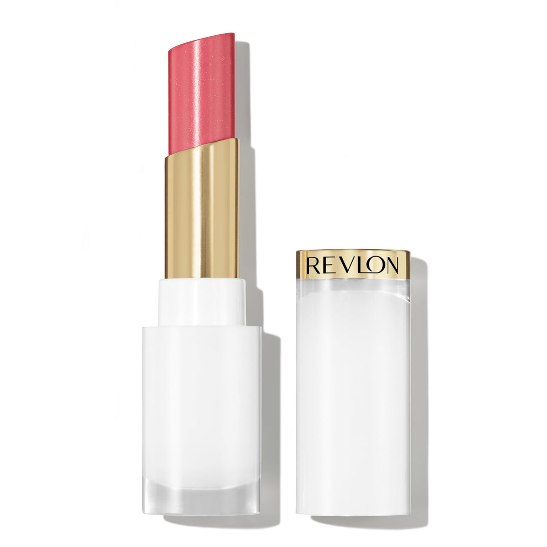 REVLON Super Lustrous Glass Shine Balm, Hydrating Tinted Lip Balm with Hyaluronic Acid, Aloe & Rose Quartz, 008 Rum Raisin, 0.11 oz
