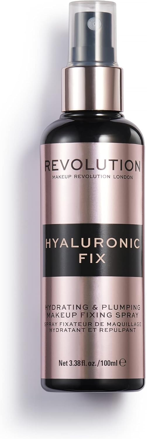 Makeup Revolution Hyaluronic Acid Fixing Spray, Set Makeup All-Day, Hydrated & Healthy Skin, 100 ml Halalzen
