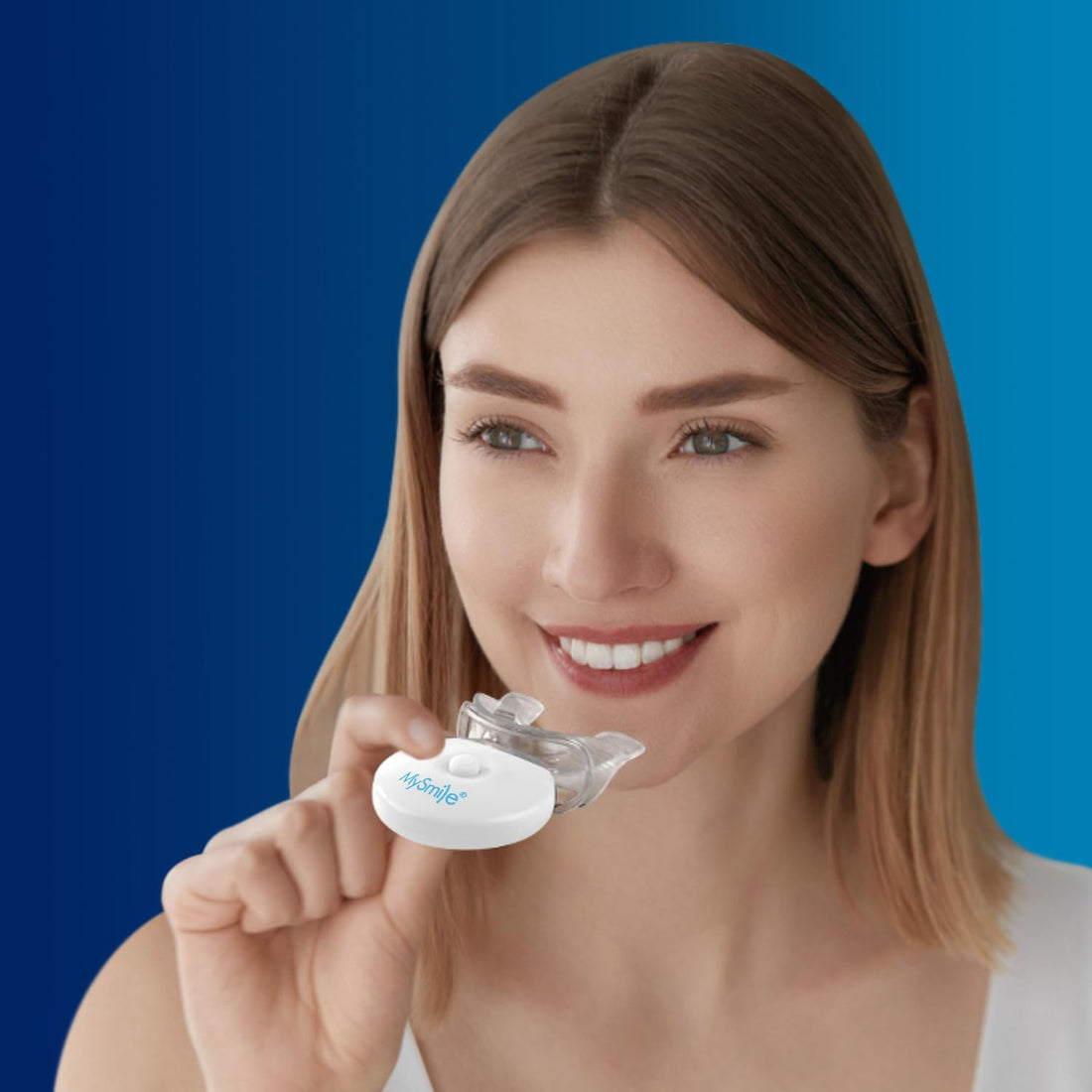 MySmile Teeth Whitening Kit, 28 Non-Sensitive Teeth Whitening Strips, Deluxe Teeth Whitener Dental Grade Tooth Whitening Strips for Home, Travel, 10 min Fast Result for Beautiful White Smile