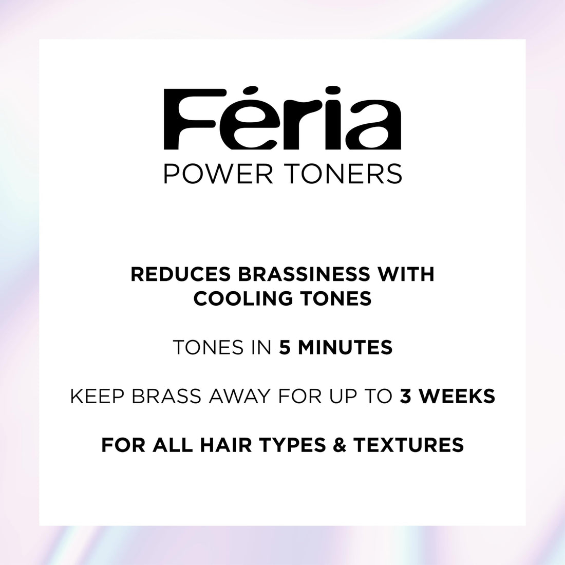 L’Oreal Paris Feria Long-Lasting Anti Brass Power Hair Toner, Ammonia Free Demi Permanent Hair Color, Ice Blonde Hair Toner, 1 Application