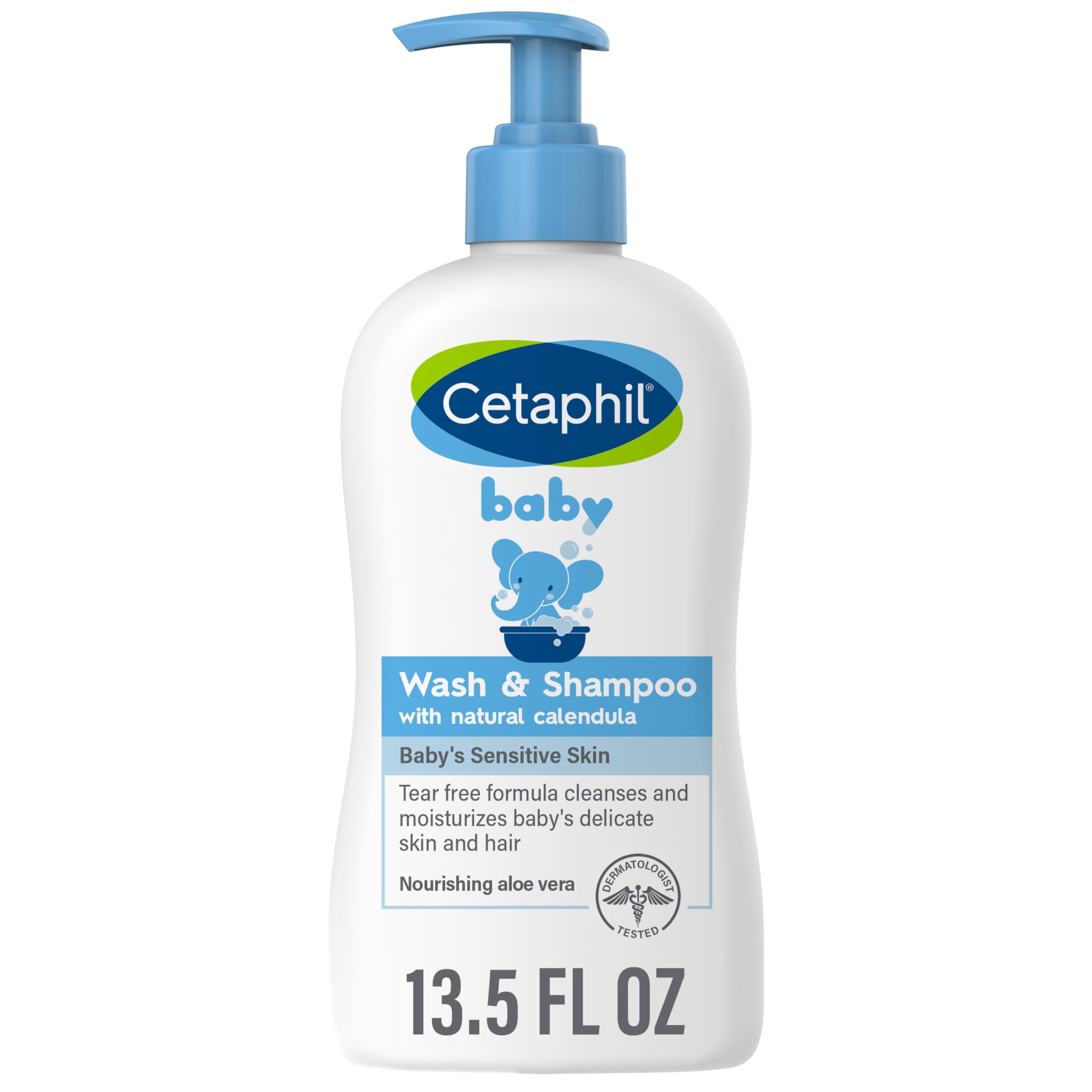 Cetaphil Baby Shampoo and Body Wash with Organic Calendula, Tear Free, Hypoallergenic, Ideal for Everyday Use, Dermatologist Tested, 7.8oz Halalzen