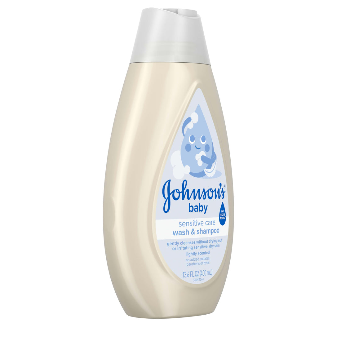 Johnson's Sensitive Care Baby Wash & Shampoo, Daily Moisturizing 2-in-1 Baby Wash & Shampoo to Gently Cleanse Without Drying Out Sensitive Skin, Light Scent, Hypoallergenic, 13.6 fl. oz Halalzen