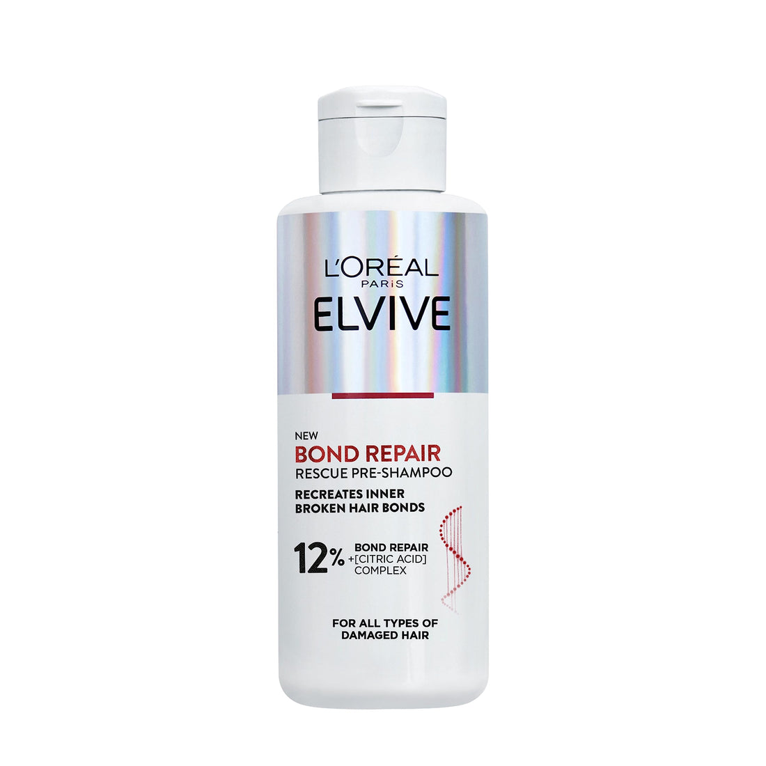 L'Oréal Paris Elvive Bond Repair Leave-In Serum, with Citric Acid Complex, for Stronger Hair, Heat Protection, 12x Less Split-Ends, 98% Stronger, 82% More Shine for Damaged Hair, 150ml