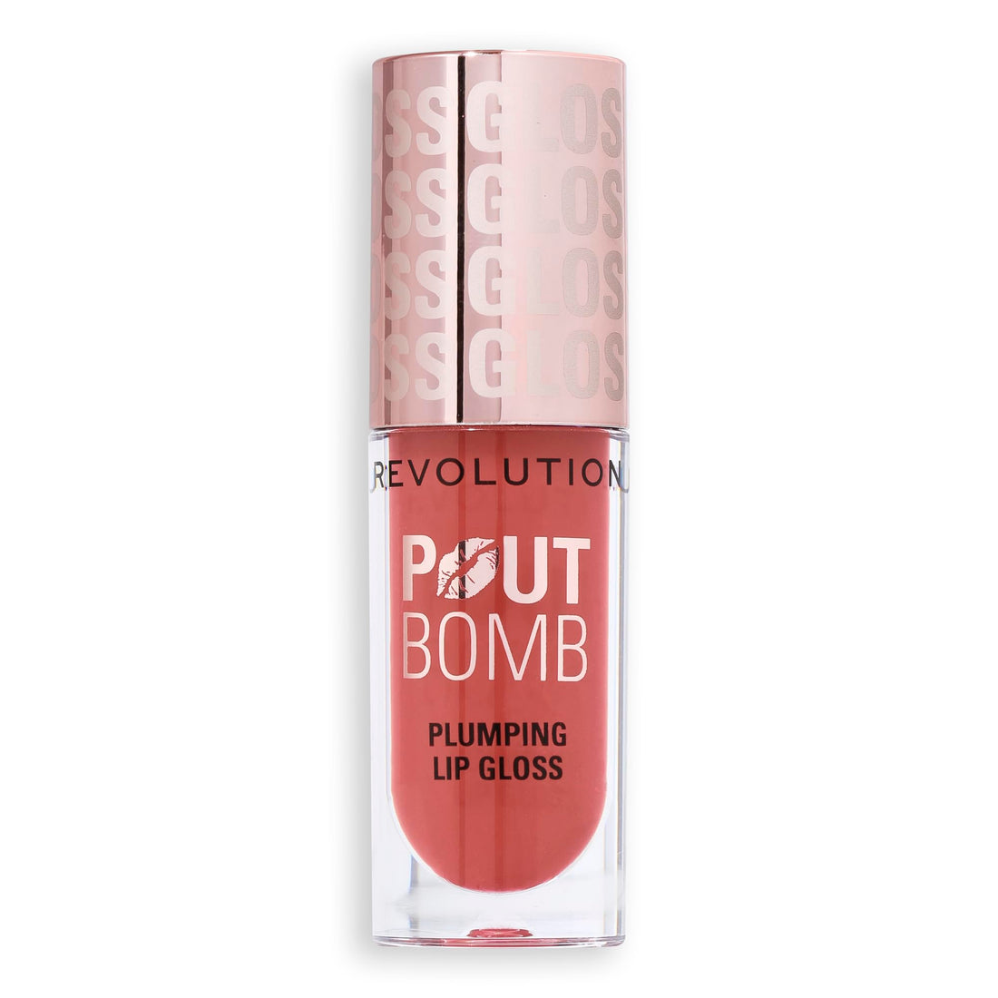 Revolution Beauty, Pout Bomb Plumping Lip Gloss, High-Shine for Glossy, Fuller & Plump Lips with Hyaluronic Acid & Peptides, Vegan & Cruelty-Free, Sheer Milky Nude Halalzen