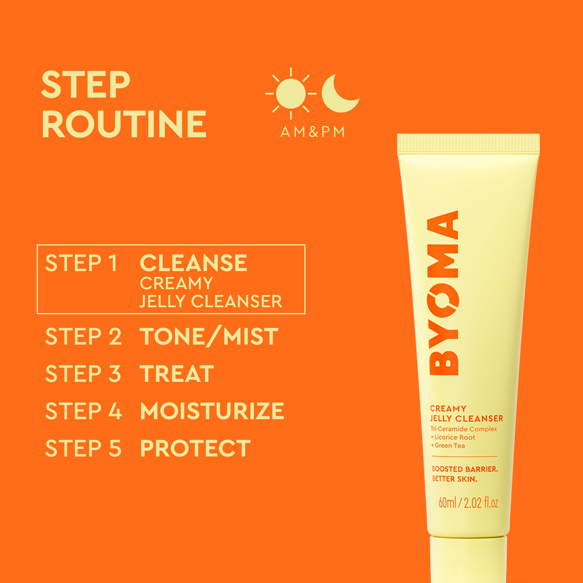 BYOMA Creamy Jelly Cleanser (175ml) Hydrating Facial Cleanser for Skin Barrier Repair -Tri-Ceramide Face Wash for All Skin Types - Gently Removes Makeup and Excess Oil