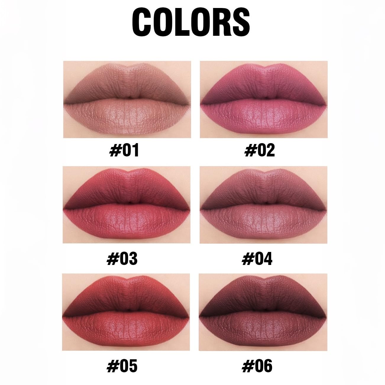 6Pcs Red Velvet Matte Lipstick Set, High Pigmented Long-Lasting Waterproof Lip Stick Lip, Sheer tint, Shine & Glowy Finish,Stain Makeup Gift Sets Halalzen