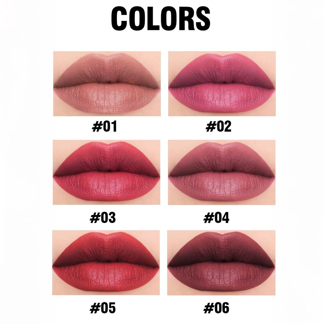 6Pcs Red Velvet Matte Lipstick Set, High Pigmented Long-Lasting Waterproof Lip Stick Lip, Sheer tint, Shine & Glowy Finish,Stain Makeup Gift Sets Halalzen