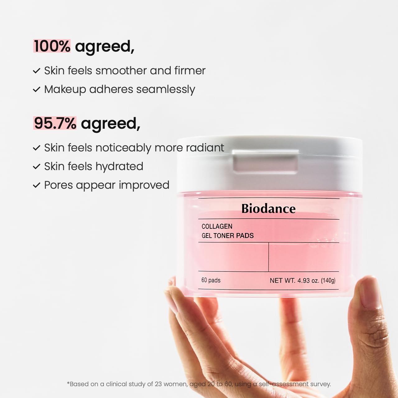Biodance Collagen Gel Toner Pads, Porenverkleinerer für das Gesicht, verbessert die Elastizität, aufpolsternde Toner-Pads für empfindliche Haut, vorgetränkte Pads, koreanische Hautpflege, Muttertagsgeschenkeㅣ60 Pads