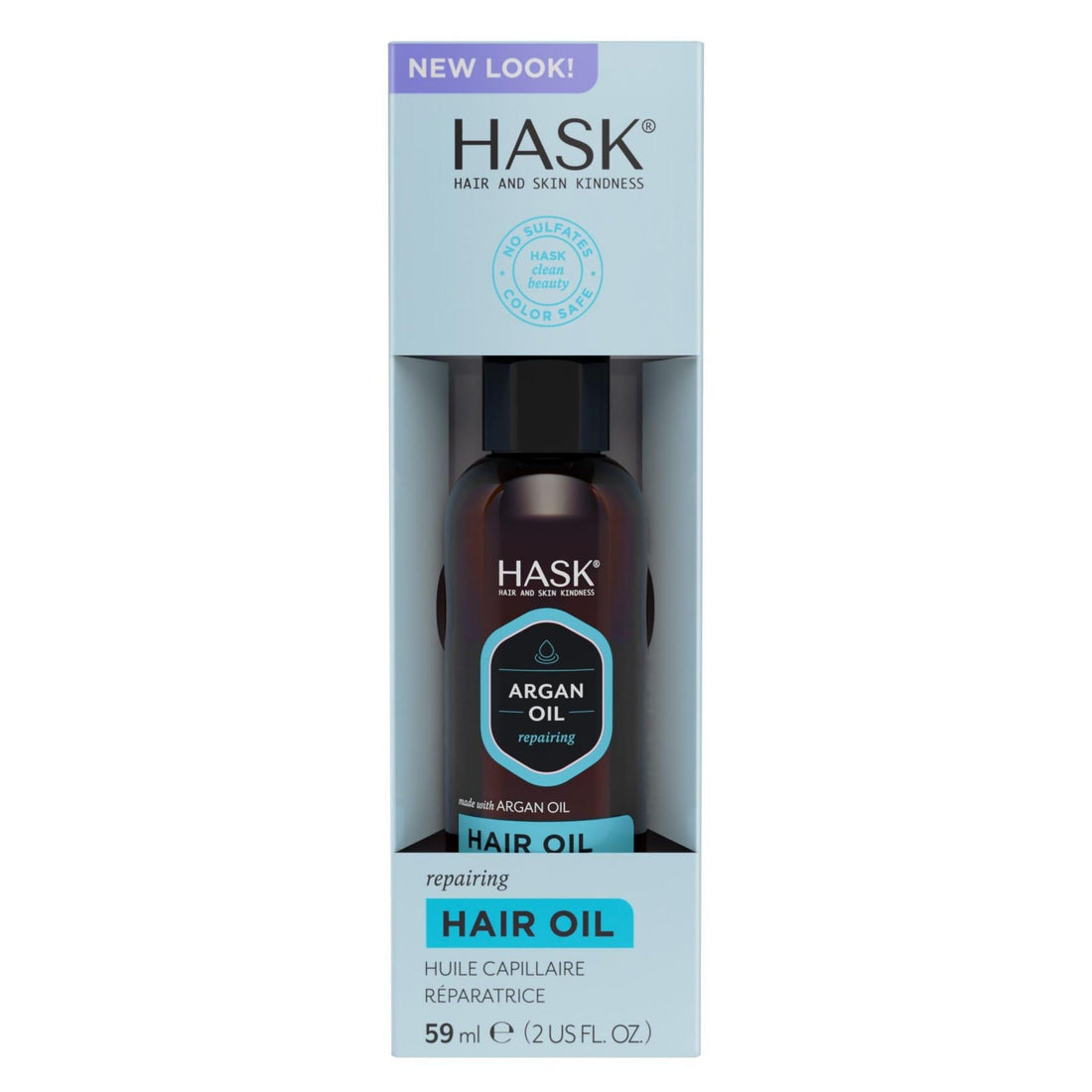 HASK Argan Oil Shine Oil Vial Repairing for All Hair Types, colour safe, gluten free, sulfate free, paraben free - 1 18mL Vial