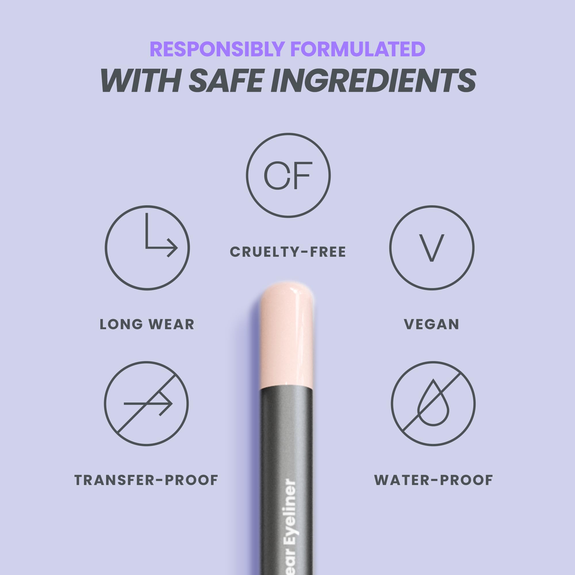 Wonderskin 1440 Longwear Purple Eyeliner Pencil - Waterproof, Sharpenable Eyeliner Pencil and Smudge Proof Blue Purple Eye Liner Pencils (Blueberry) Halalzen