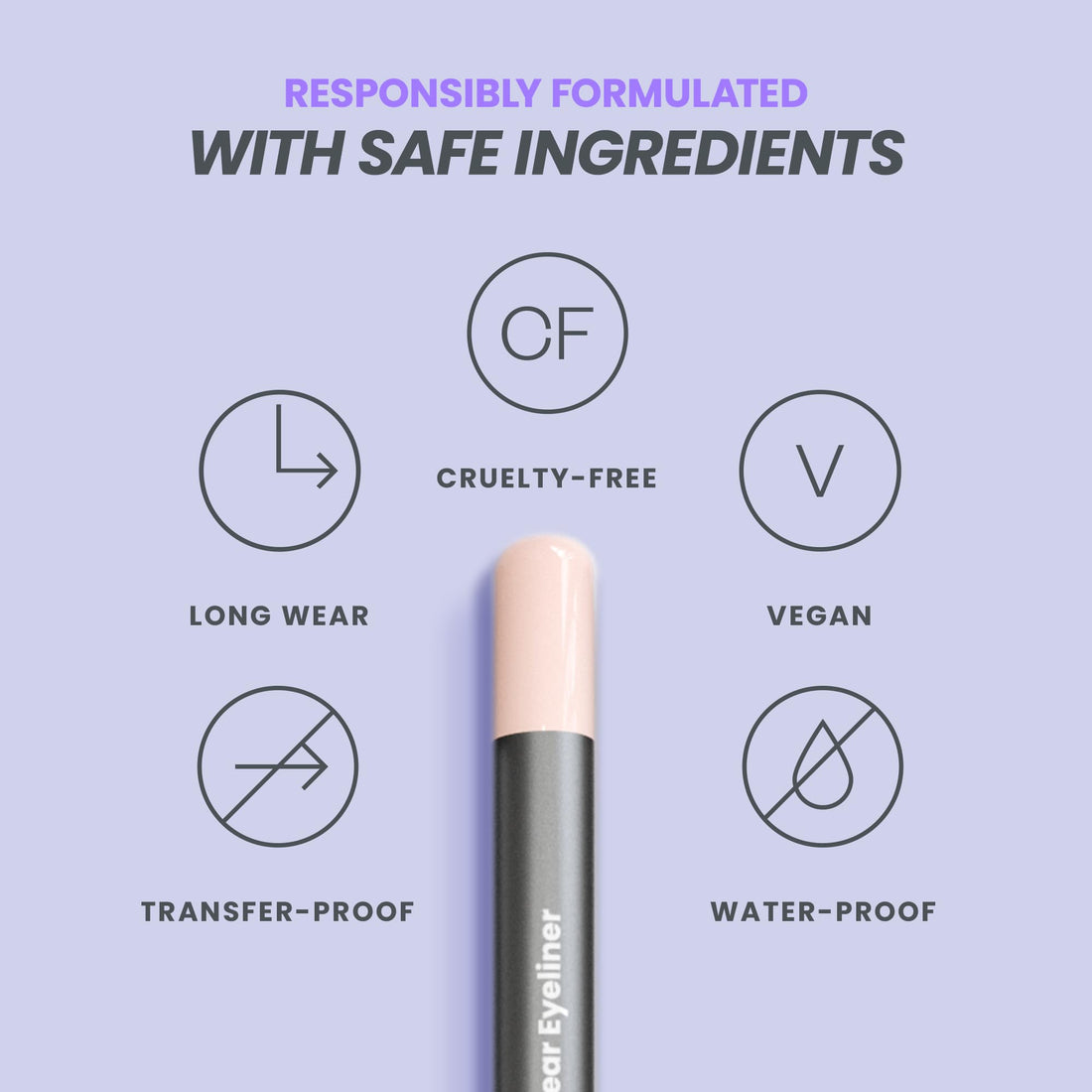 Wonderskin 1440 Longwear Purple Eyeliner Pencil - Waterproof, Sharpenable Eyeliner Pencil and Smudge Proof Blue Purple Eye Liner Pencils (Blueberry) Halalzen