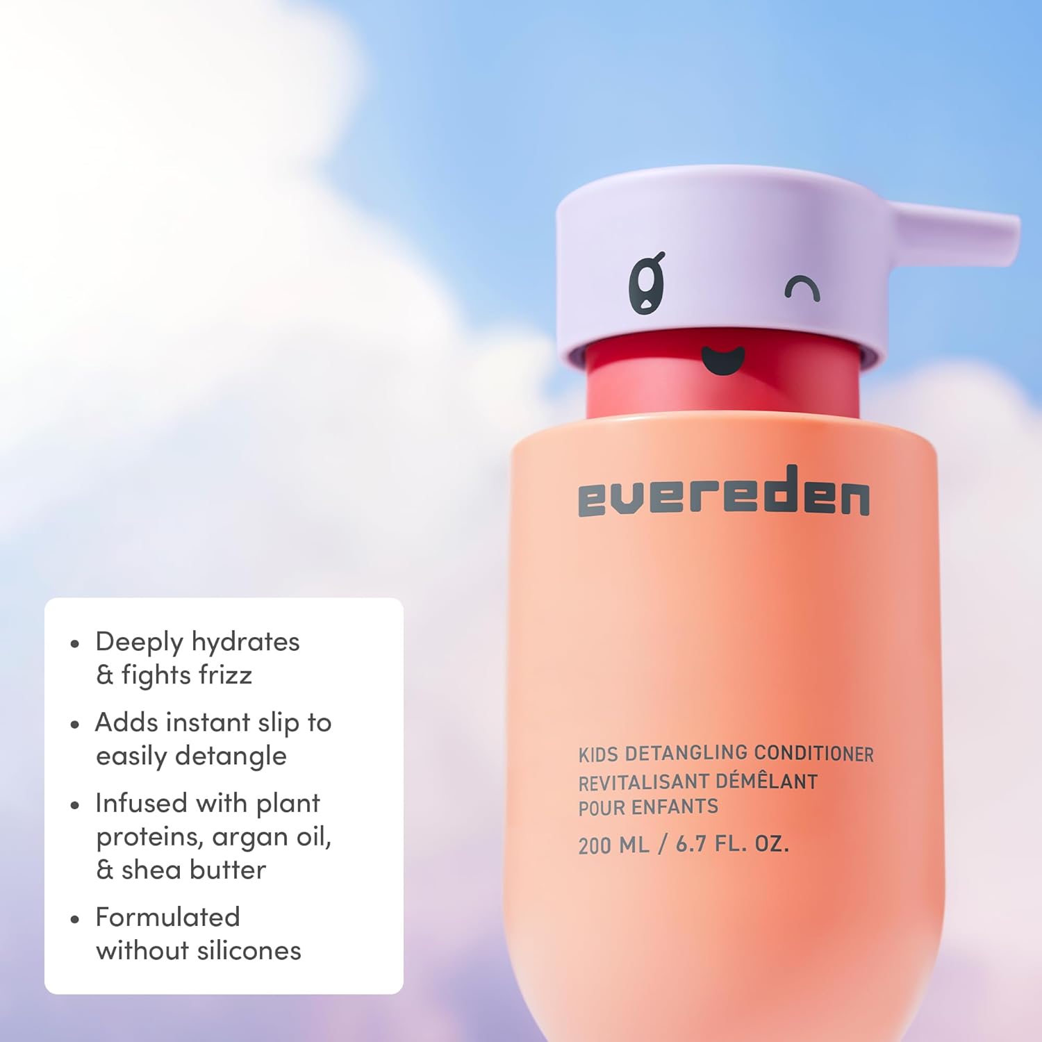 Evereden Kids Conditioner Detangler, 200ml | Kids Haircare | Made With Clean and Non-toxic Ingredients | Clean Conditioner