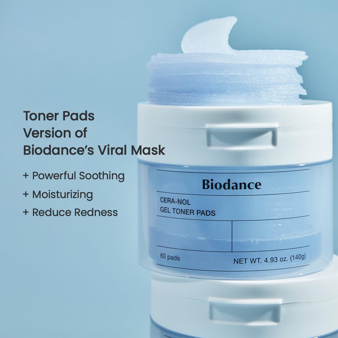 Biodance Collagen Gel Toner Pads, Porenverkleinerer für das Gesicht, verbessert die Elastizität, aufpolsternde Toner-Pads für empfindliche Haut, vorgetränkte Pads, koreanische Hautpflege, Muttertagsgeschenkeㅣ60 Pads