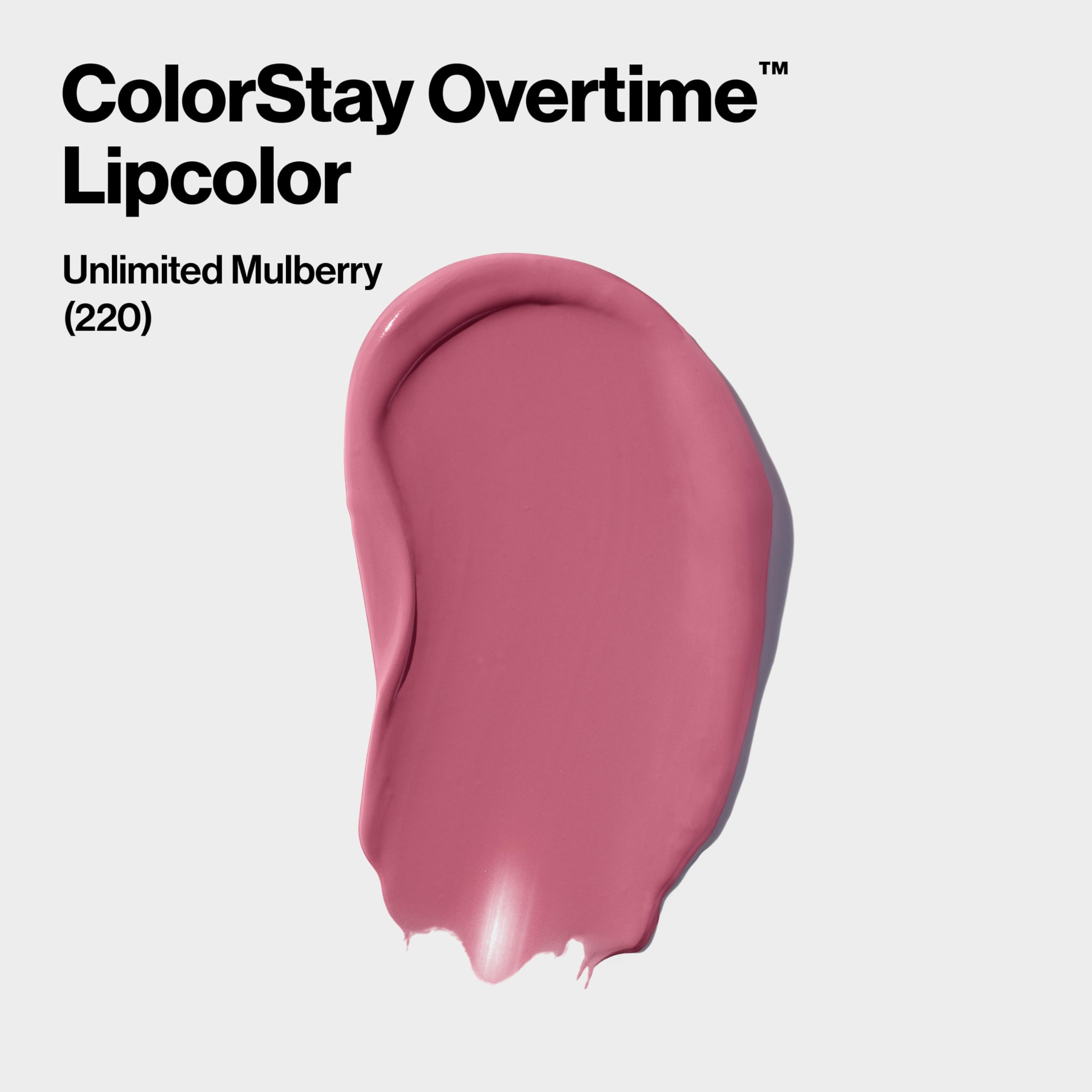 Revlon Liquid Lipstick with Clear Lip Gloss, ColorStay Overtime Lipcolor, Dual Ended with Vitamin E, 370 Everlasting Rum, 0.07 Fl Oz