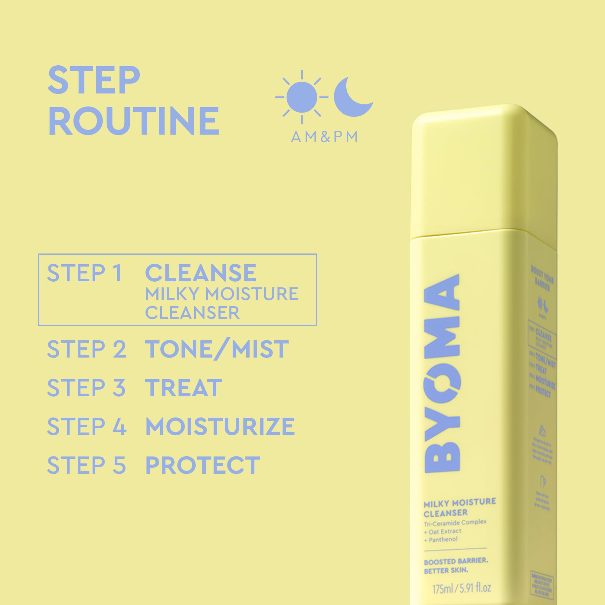 BYOMA Foaming Rice Deep Cleanser (175ml) Hydrating Gel to Foam Cleanser with Ceramides, Rice Extract & Marine Algae – Deep Cleansing, Non-Drying, Antioxidant-Rich, Vegan, Fragrance & Alcohol Free