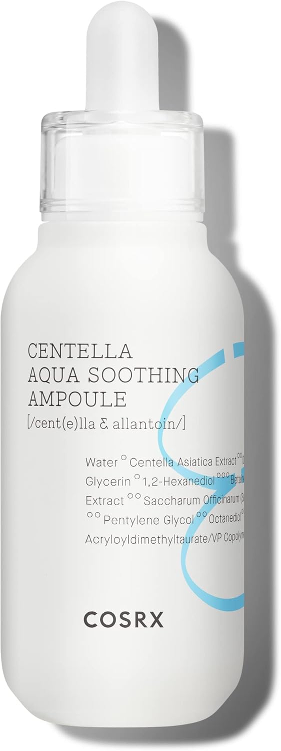 COSRX Hydrium Centella Aqua Soothing Ampoule | 40ml/1.35 fl.oz | Centella Asiatica (Cica) 42% Lightweight Facial Moisturiser Essence | Daily Serum | Korean Skin Care, Animal Testing Free, Paraben Free Halalzen