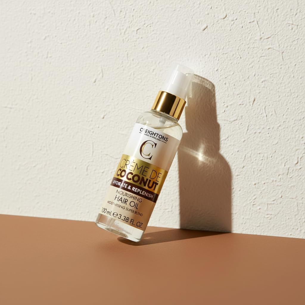 Creightons Crème De Coconut Hair Oil 100ml - Coconut Milk & Keratin Hair Treatment Oil for Dry Damaged Hair,Hydrating, Strengthening & Frizz Control for Smooth Shiny Finish