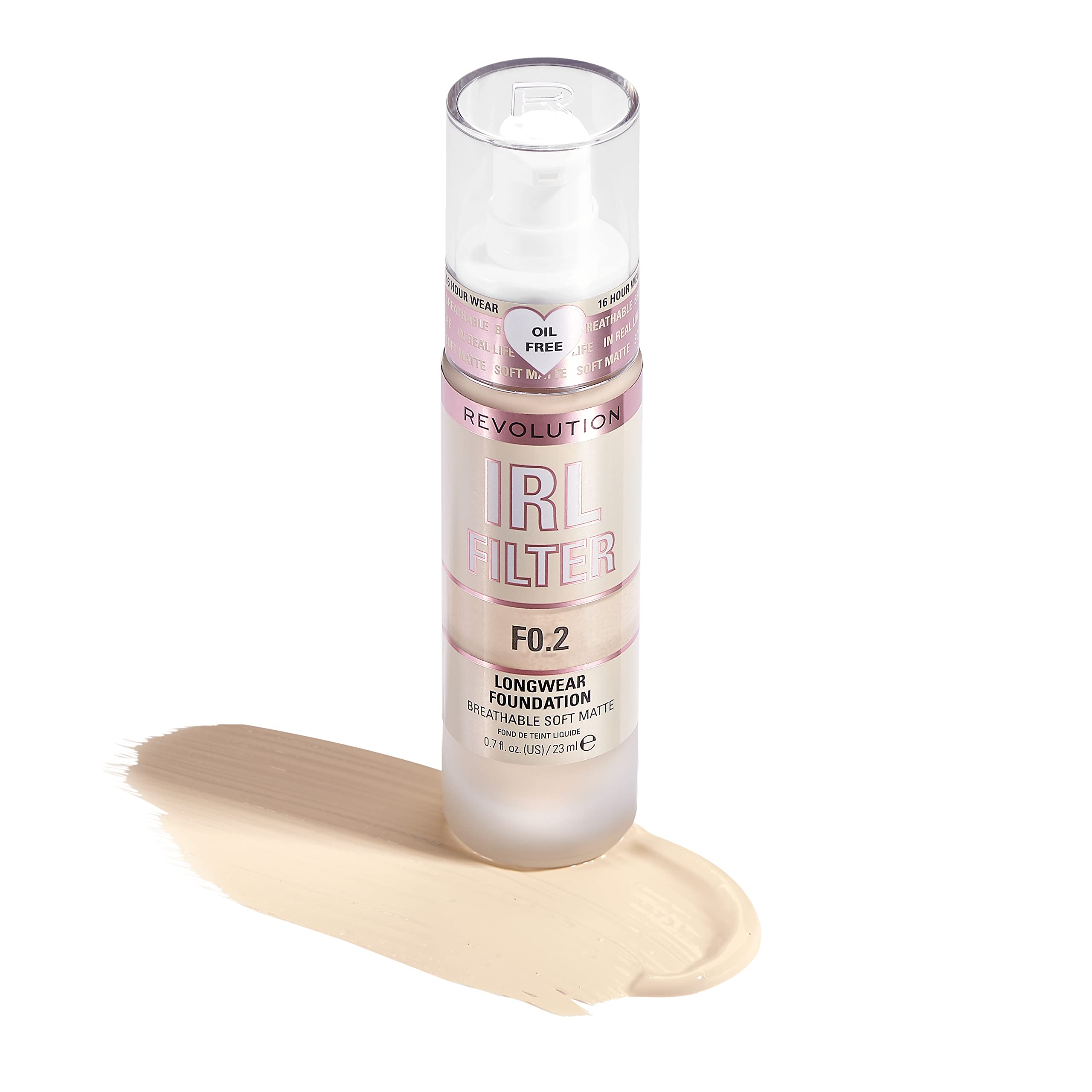 Makeup Revolution IRL Filter, Longwear Foundation, Medium to Full Coverage, Matte Finish, 16 Hour Wear, F5, Fair To Light Skin Tones, 23ml Halalzen